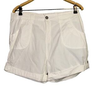 Purple & More Women's Size 14 White‎ Button Zip Close Short